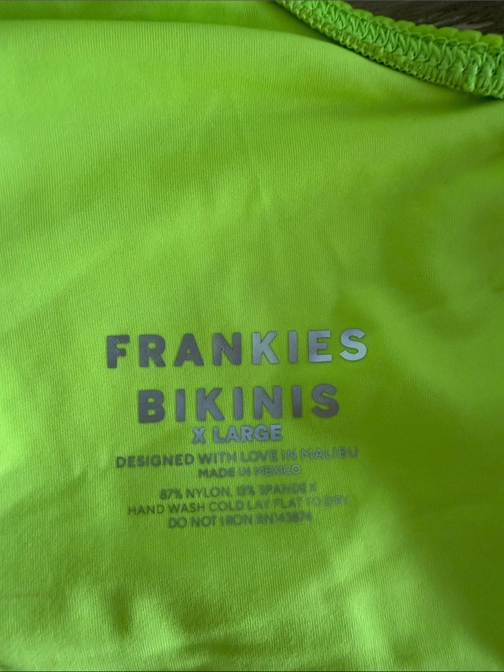 Frankie’s Bikinis Neon Green Ribbed Two-Piece Swim Set